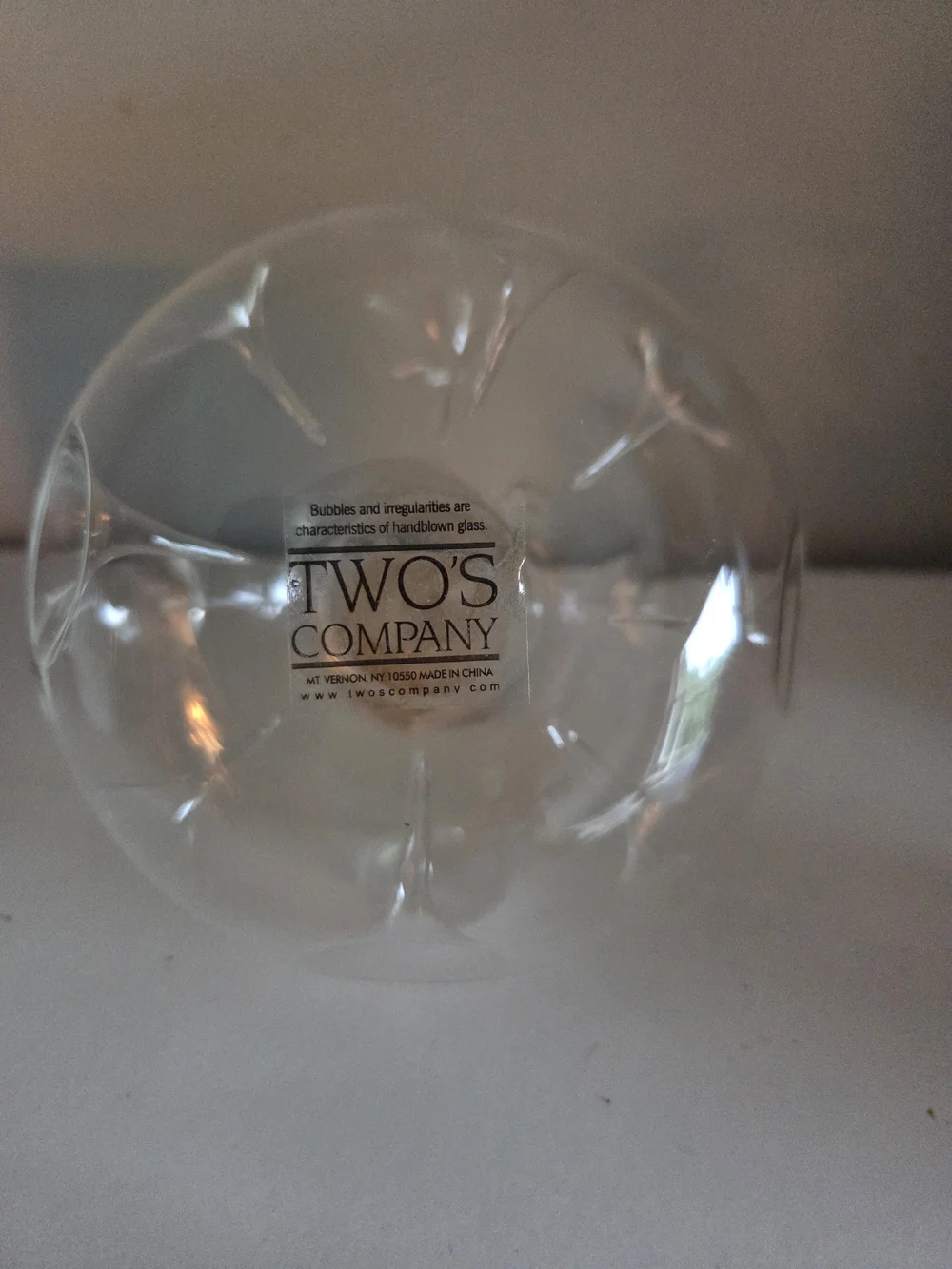 Hand-Blown Glass Candle Holder - Blue